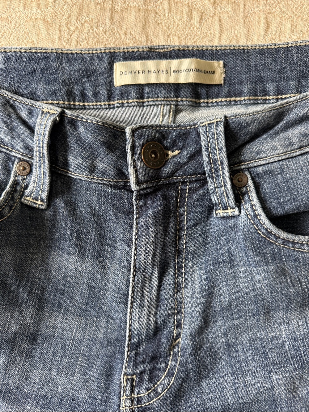 Denver Hayes Mid Wash Blue Bootcut Jeans